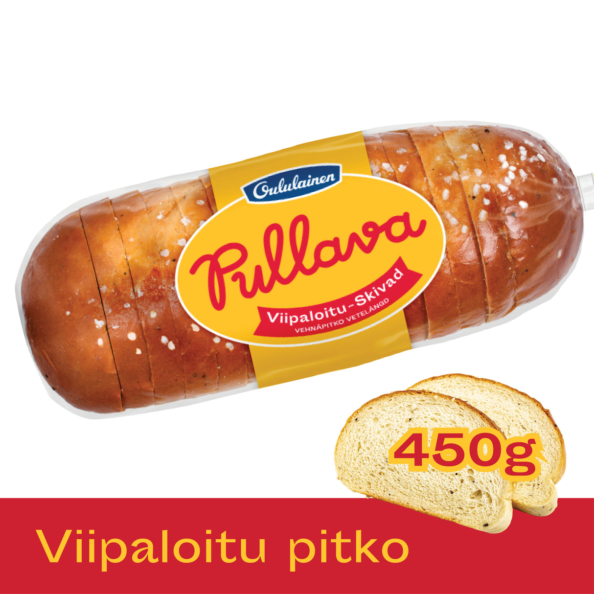 Oululainen Pullava Viipaloitu pitko 450g