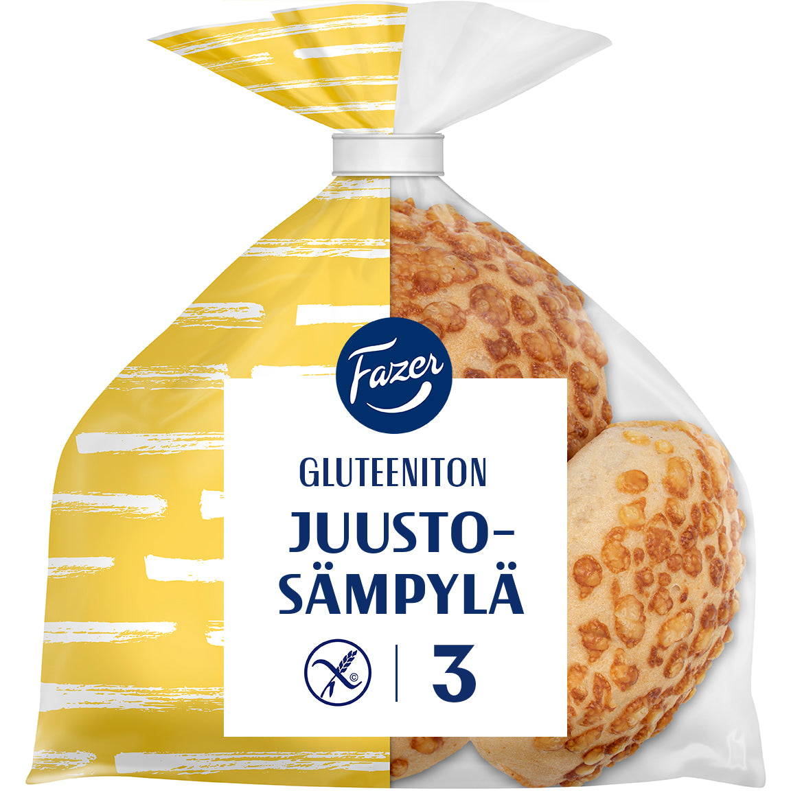 Fazer Gluteeniton Juustosämpylä 3kpl 215g