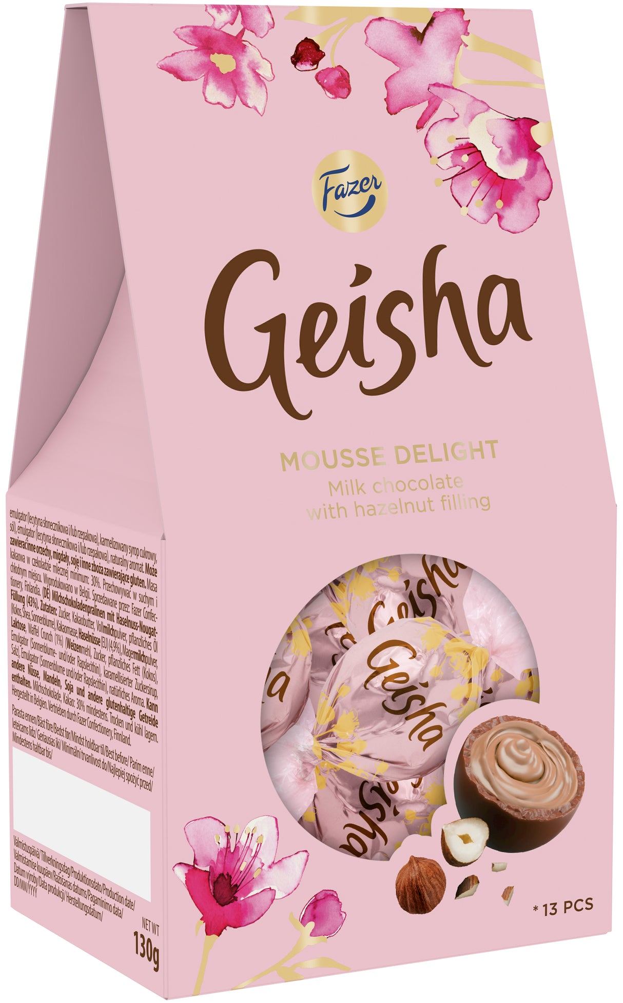 Fazer Geisha Mousse Delight suklaa hasselpähkinä hienokonvehti 130g