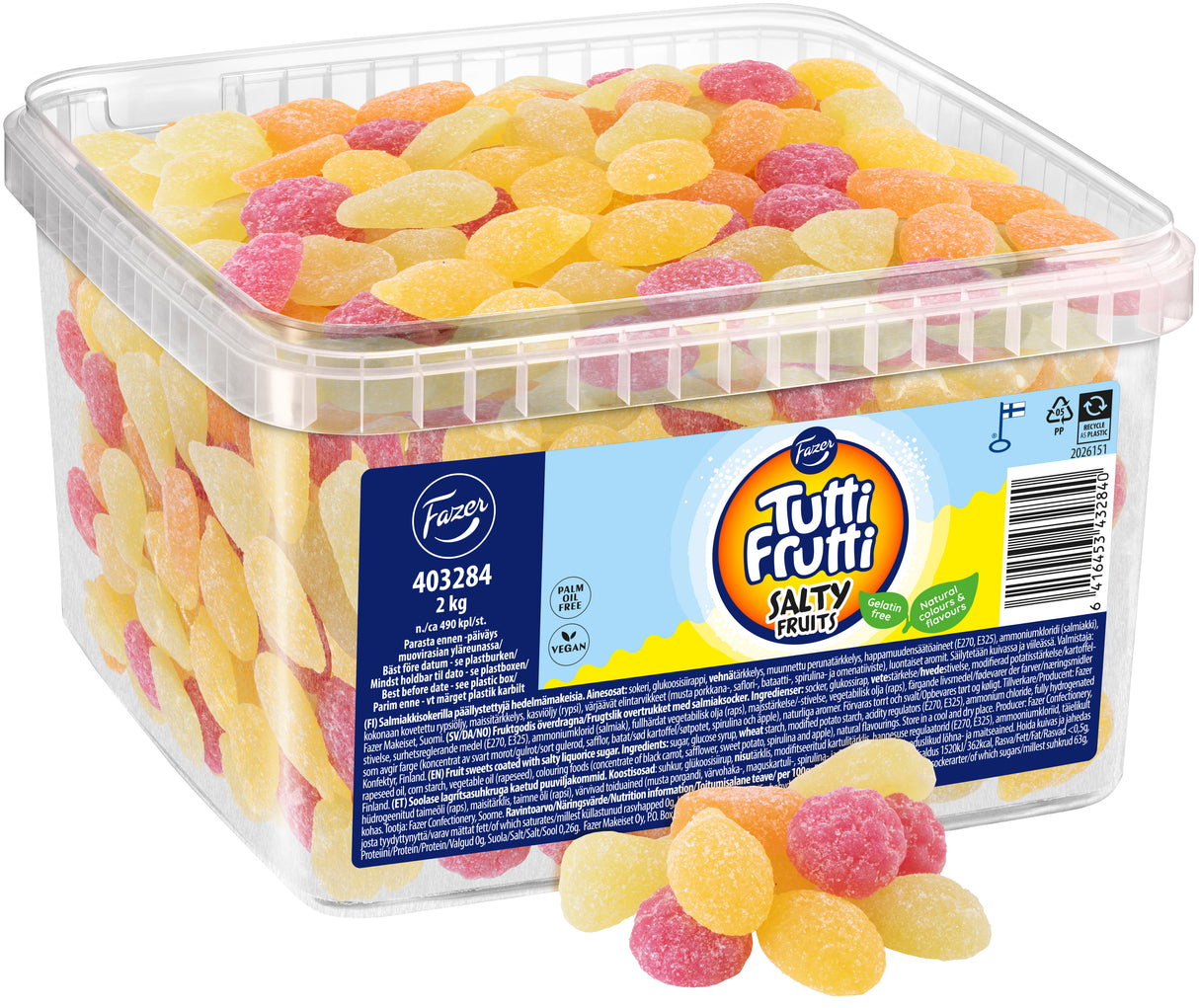 Fazer Tutti Frutti Salty Fruits irtokarkki 2,0kg