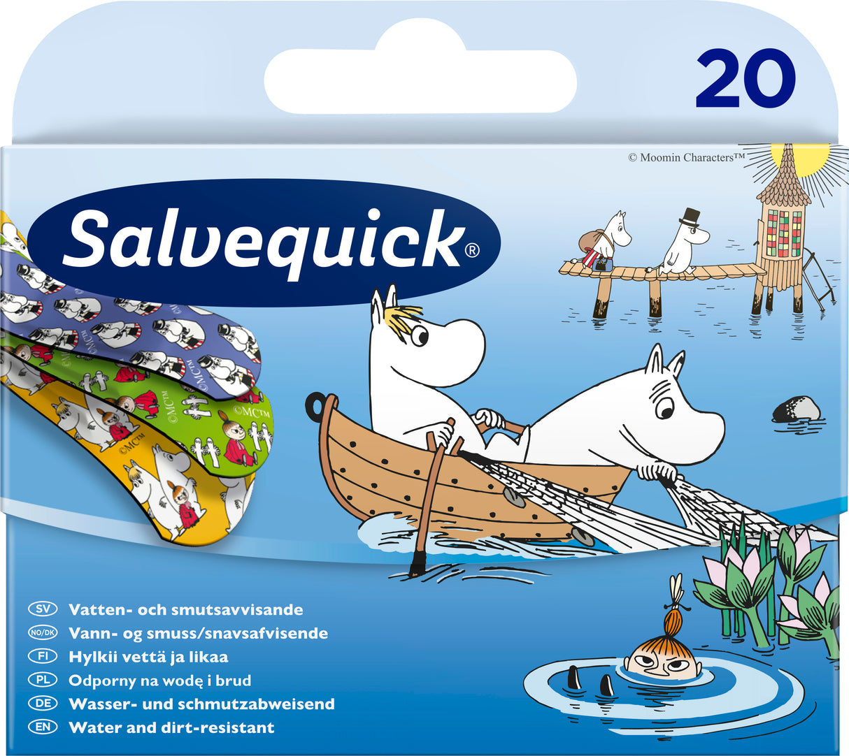 Salvequick Muumi lastenlaastari 3 kokoa 20kpl