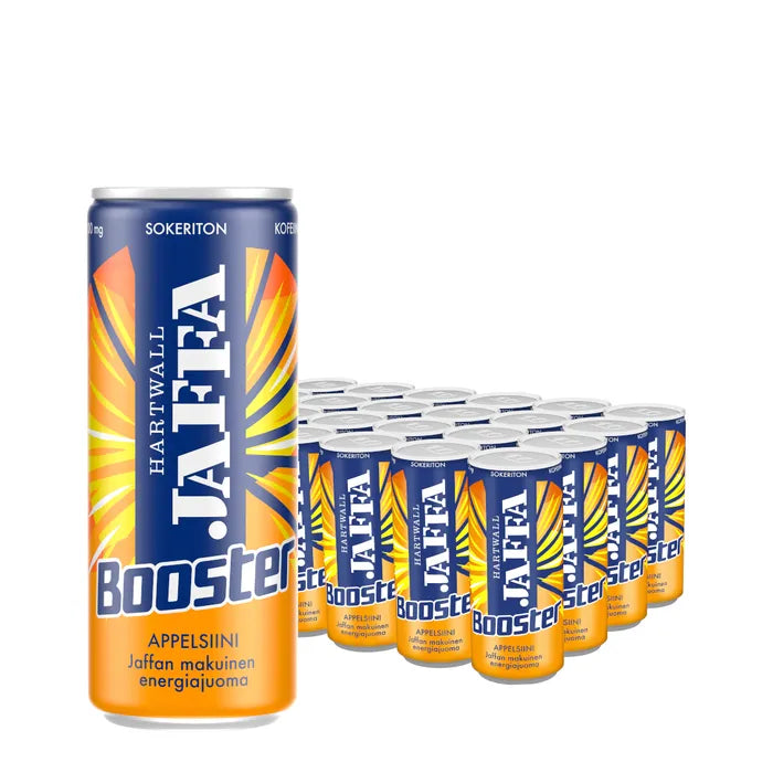 Jaffa Booster Appelsiini sokeriton energiajuoma 0,33 l