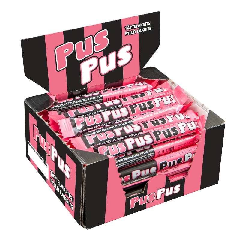 50 x Malaco PusPus lakritsipatukka 14g