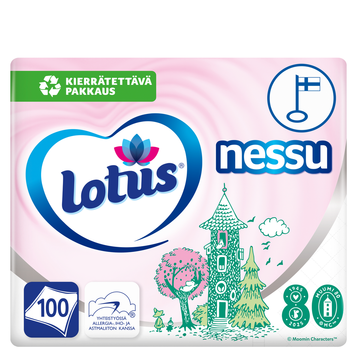 LOTUS Muumi Nessu nenäliina 100kpl