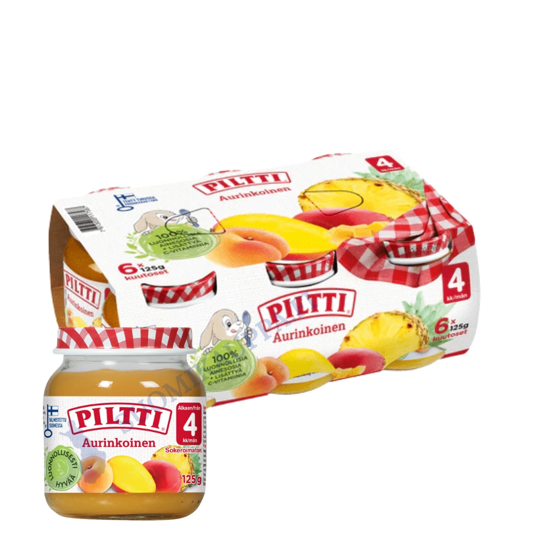Piltti 6x125g Aurinkoinen hedelmäsose 4kk