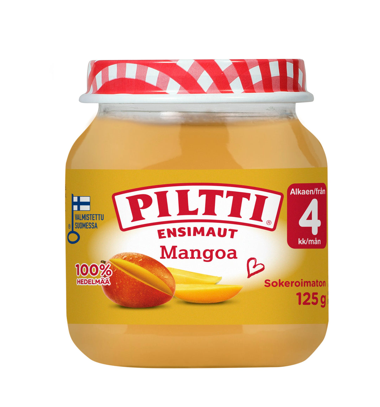 12 x Piltti Ensimaut 125g Mango fruit puree 4 months