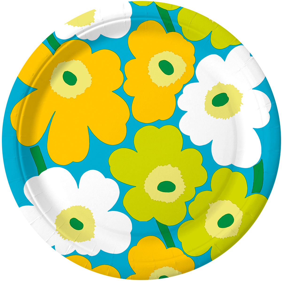 Lautanen 23cm 10x10kpl Marimekko Unikko sinivihreä