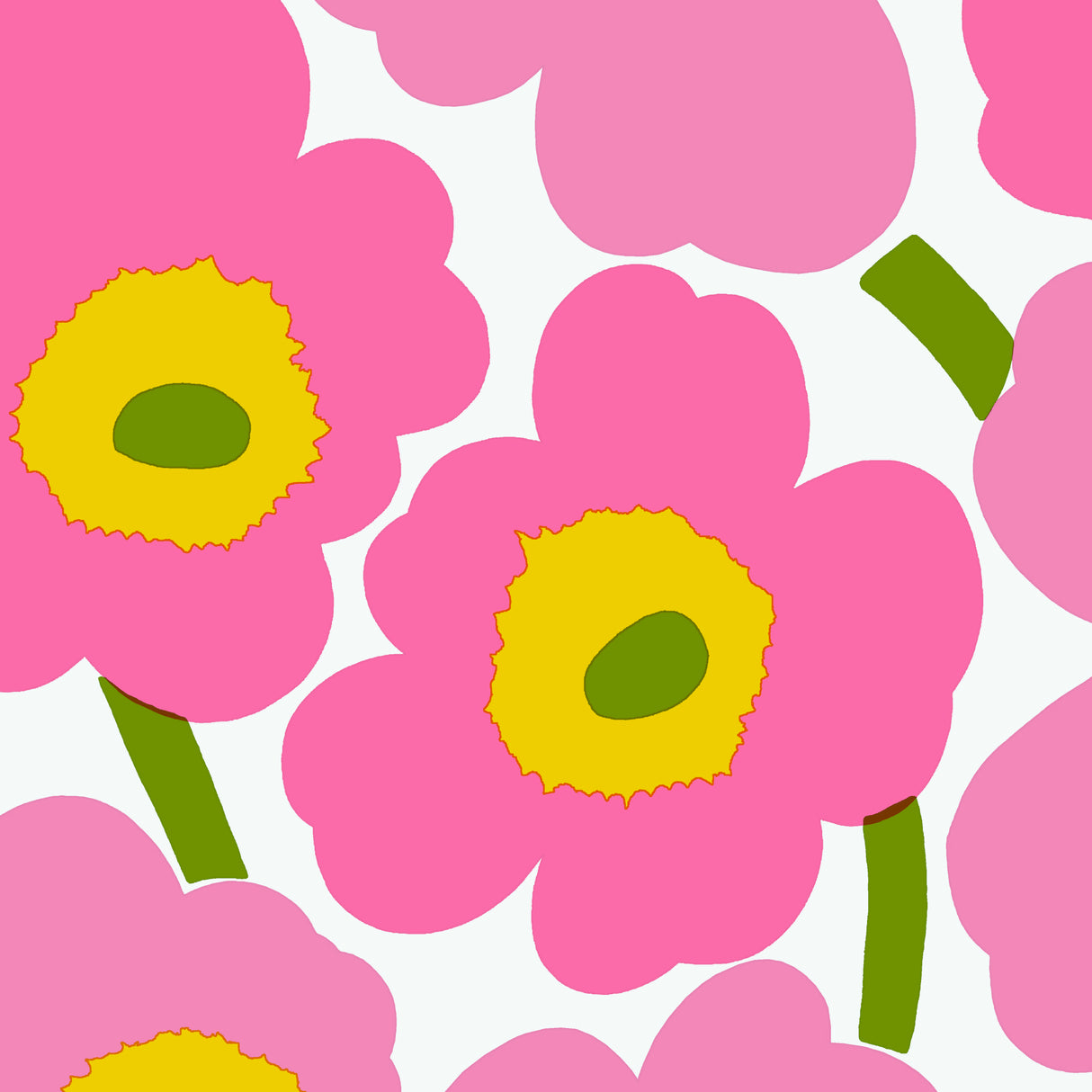 Marimekko Unikko pinke Serviette 20 Stk./24 cm