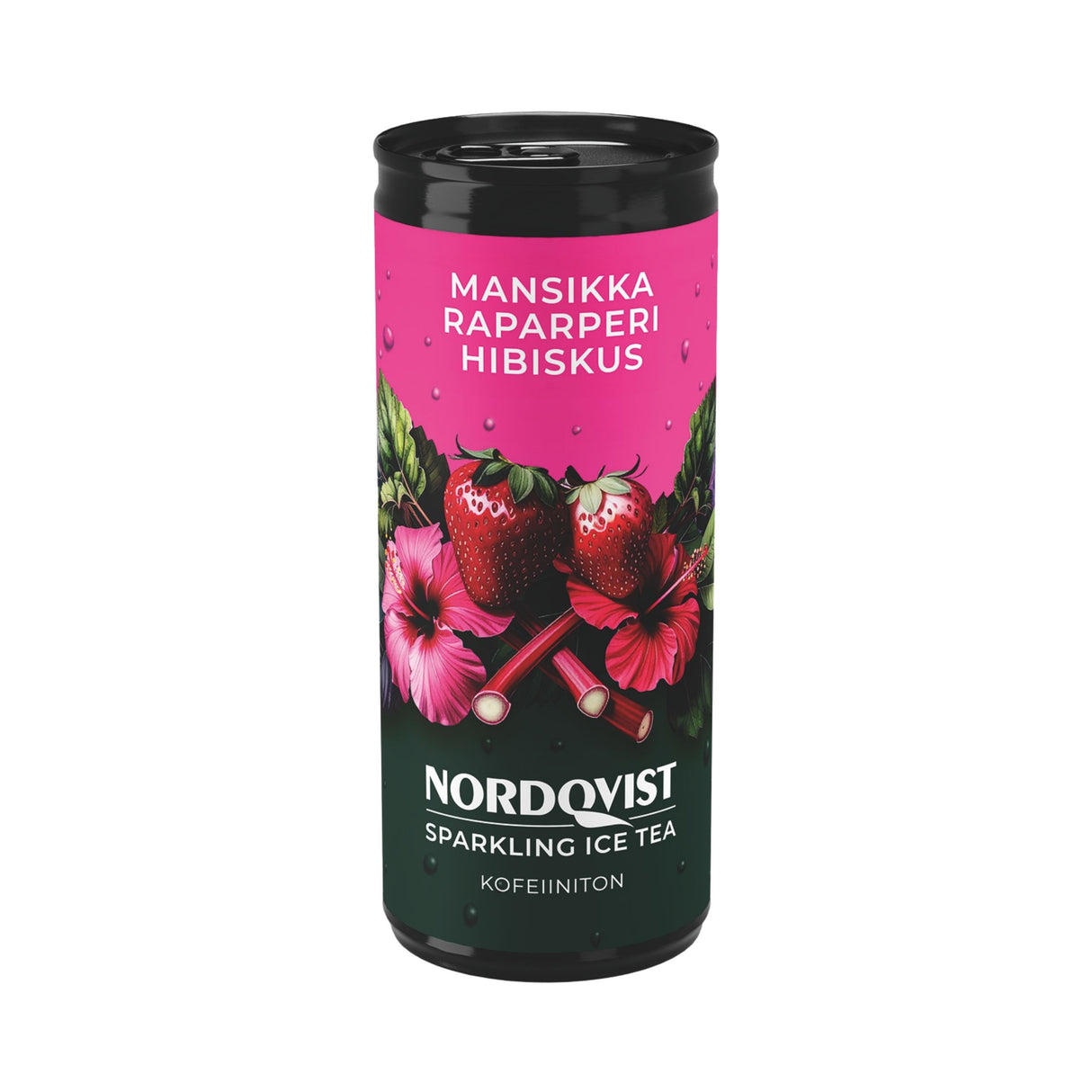 Nordqvist Jäätee Mansikka-Raparperi Hibiskus 330 ml
