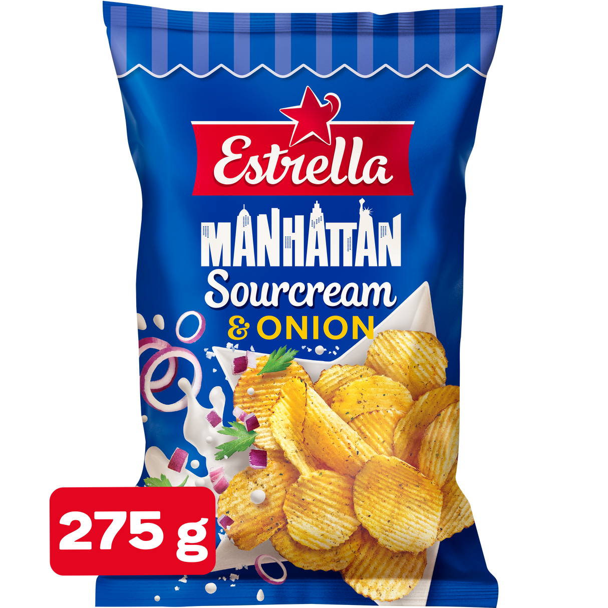 Estrella Manhattan Sourcream & Onion Chips 275g
