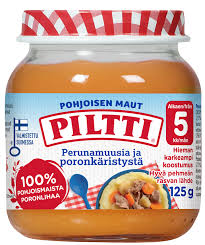 12 x Piltti Pohjoisen maut 125g Perunamuusia ja poronkäristystä lastenateria 5kk