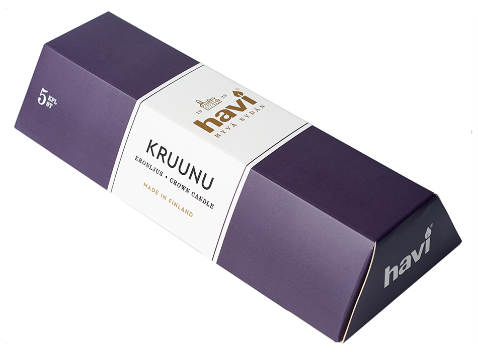 Havi Kruunukynttilä valkoinen 20cm 5kpl 7h