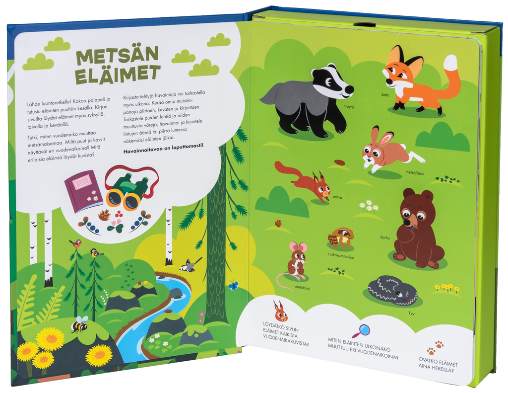 Oppi&ilo - Metsän eläimet -palapeli ja kirja 3-5 v