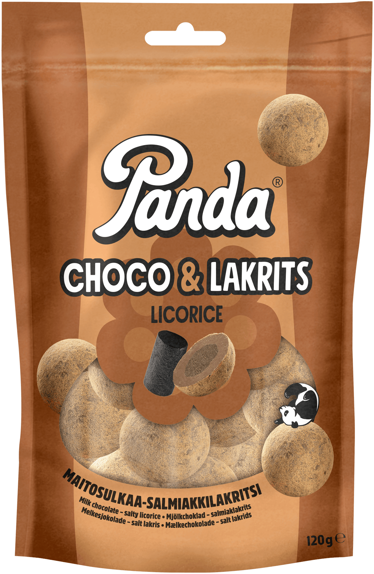 Panda Choco Lakrits chocolate liquorice 120g