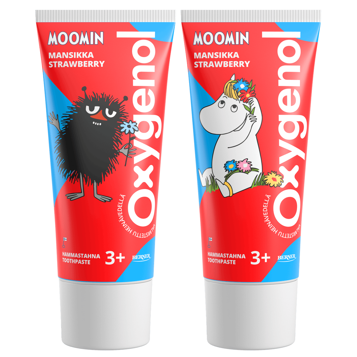 Oxygenol Moomin 50ml Jordgubb tandkräm 3+
